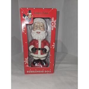 2002 Hand Painted Santa Clause Bobble Dobble Figure Bobblehead Doll 7.5" Vintage